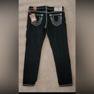 True Religion Ultra Shinny Rope Stitch Jeans 32"